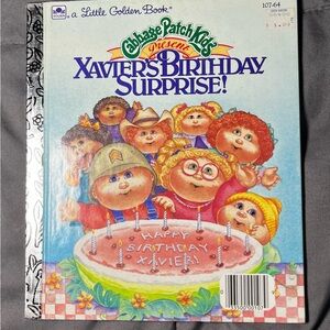 1987 Little Golden Book: Cabbage Patch Kids Xavier's Birthday Surprise Hardcover